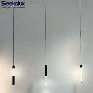 LED Linear Pendant Light Long Tube Acrylic Profile Modern Multiple Smart DALI TUYA ZIGBEE Control High CRI 90 LED Ceiling Light