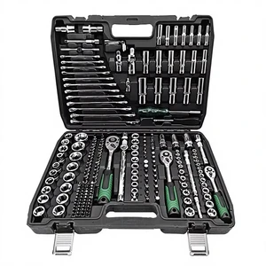 216Pcs Professional Auto Repair Tool Set CRV Steel Socket Wrench Set 72-Tooth Ratchet&Heavy-Duty Carrying Case For Auto Mechanic