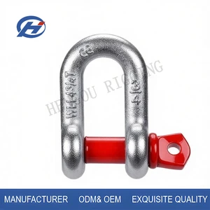 Hot Sale G210 D Carbon Steel Galvanized Shackle 0.5T-6.5T Forged Safety Bolt Pin Lifting Shackles Rigging Hardware Factory