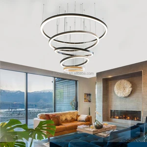 Modern Customize Hanging Aluminum Light Profile Curved Led Linear Ceiling Ring Light Aluminum Profile