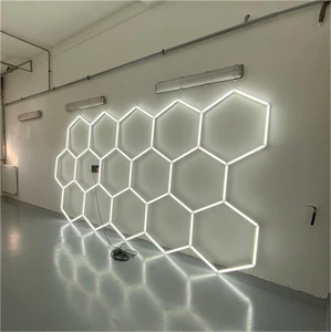 Best Price 6500k Simple White Ceiling Light Garage Hexagonal Garage Work Light Latest LED for Car Wash Work Quality Product