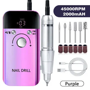 2026 New Arrival Professional Cordless Nail Gel Polisher Manicure 30W 45000 RPM Rechargeable Nail Drill Machine
