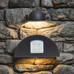 Decorative Outdoor Lighting Single Side up Down Lighting Photocell Sensor Emergency Back up 3cct Wattage Half Crescent Wall Pack
