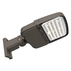 CGT In-Stock IP66 Waterproof US CA 150W LED Shoebox Light Arm Mount Wall Mount for Parking Lots ETL DLC Power Switchable