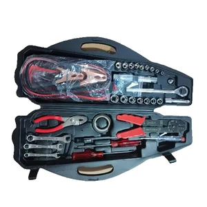 33 Pcs De walt auto breakdown emergency tool set ship fast tool box kit for car with jumper wire