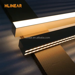 Office Linear LED Pendant Light 36W 1200mm 4ft Aluminum 4000K Dimmable Surface Mounted Suspended Lighting