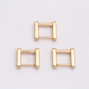 Customizable Gold Metal Rectangular Buckles for Bag Straps Belts and Leather Crafting Accessories