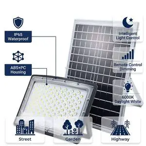 ABS IP65 Waterproof 6V Outdoor Led Solar Flood Light with Battery 50w 80w 150w 200w 300w Solar Flood Lamp