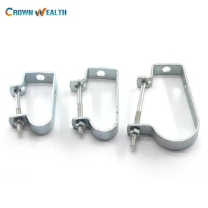 Adjustable Electro Steel J Shape Loop Conduit Hanger Pipe Clamp With Threaded Rod
