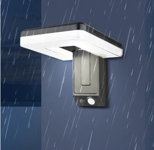 Outdoor Wireless LED Garden Lamp Square Shape Foldable Waterproof Wall Mounted Solar Panel Charging Dimmable for Garden Backyard
