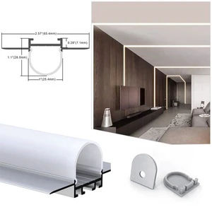 62*13MM Hot Sale Led Profile Trimless Plaster Gypsum Wall Profile For LED Strips Light Recessed Mounted Drywall Aluminum Led Pro