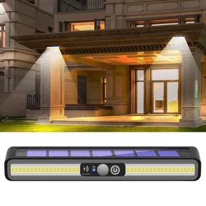 Solar Light with Pir Motion Sensor 3 Lighting Modes Motion Sensing Wall Light Outdoor IP65 Waterproof Dusk to Dawn Solar Lamp