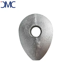 JMC DIN3091 Heavy Duty Malleable Solid Steel Galvanized Thimble Eye 36MM European Type Wire Rope Thimbles