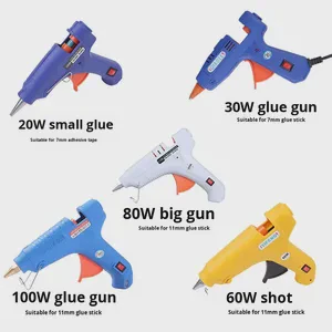 Hot Melt Glue Gun Yiwu Model 0719 Manufacturer Wholesale Multi-color Multi-power 7mm 11mm Glue Sticks Manual Non-scalding
