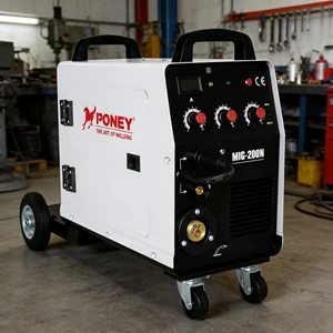 Industrial Dual Voltage 220V/380V MIG Welding Machine with Wheels-- MIG/MAG/Flux & MMA 4-in-1 for Quality Welding Job