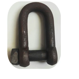Jimo Factory Direct European Style D-Type Black Trawl Shackle with Cross Pin for Electricity Construction & Fishing Applications