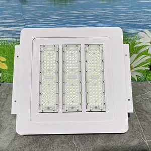 China Factory LED Under Canopy Light Fixtures 100w 150w 200w Outdoor Parking Garage LED Gas Station Fixture 5-Year Warranty