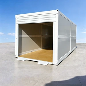 Prefabricated Foldable Garage With Electric Door Portable Steel Car Garage
