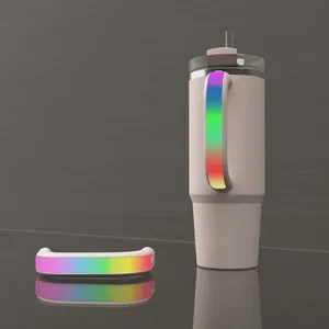 Luminous Cup Handle ABS Thermal Cup Replacement for Parties Waterproof Reusable Modern Design Battery Colorful LED Night Light