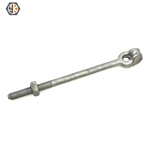 Factory Customized 5/8'' Hot Dip Galvanized Straight Thimble Eye Bolt For Pole Line Hardware