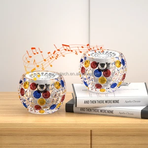 Crystal Effect Transparent Glasses LED Lamp Cup Bluetooth Speaker