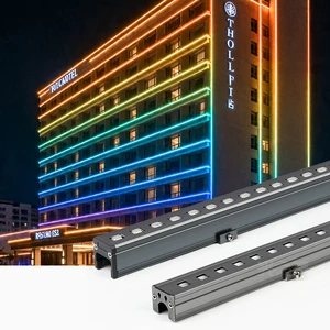 LED Digital Tube Linear Light RGB Color Change IP65 Rated Outdoor Building Facade Hotel Decoration Advertising Contour Light