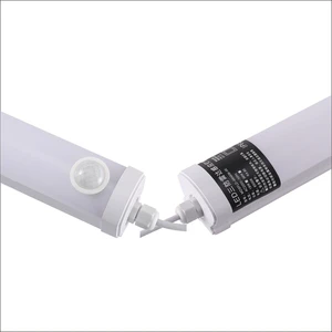 IP65 Waterproof PC LED Tri-Proof Light with Human Infrared & Microwave Radar Sensing for Office Use 4ft 3-Year Warranty