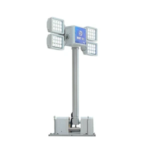 High Brightness Mobile Lighting Tower with 360° Rotating LED Work Light for Trucks & Emergency Vehicles