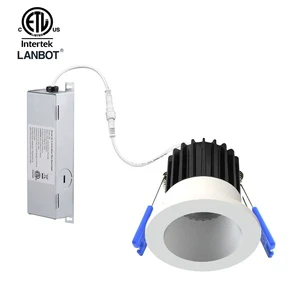 Lanbot ETL 2 Inch Remodel Square Shape Easy-installed COB LED Baffle Downlight With Standard and Narrow Flood