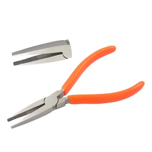 Heavy Duty Flat Nose Plier Construction & Serrated Jaws & Length 150mm W/out Spring & PVC Handles Lap Joint Jewelry Making Tools