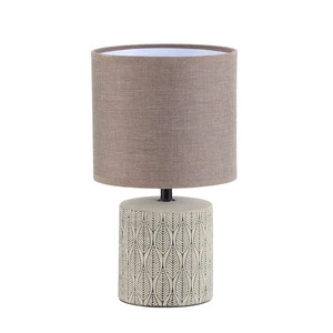 Home Lamparas Decorativas Elegant Handmade Embossed Ceramic Bedside Table Lamp Light Home Decor
