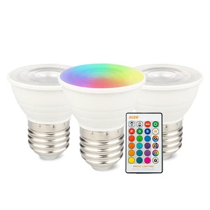 LED Intelligent Remote Control Lamp Cup AC85-265V RGBW Color Dimming Spotlight GU10 E27 Color Changing Bulb Lamp for Home Decor