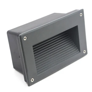 3W Outdoor IP65 Waterproof Aluminum Alloy 2700K Soft Warm White Horizontal Recessed LED Stair Step Light