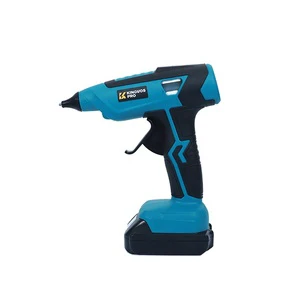 New Style Battery Pack Blue Cordless Rechargeable Hot Melt Glue Gun