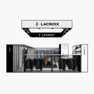 TANFU Advertising Lighting Box Trade Exhibition Booth with Counter Modular Aluminum Frame Tension Fabric Backdrop Stand for Show