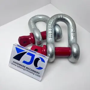 YJC G210 Heavy Industry Hot-Dip Galvanized Anchor Shackle | US Type Forged Bow Shackle High-Strength Steel Powder-Coated Pins