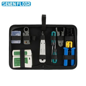 Multifunctional Network Cable Repair Tool Kit Rj45 Rj11 Cat5e Cat6 Tester Crimper Stripper Cutter Installation