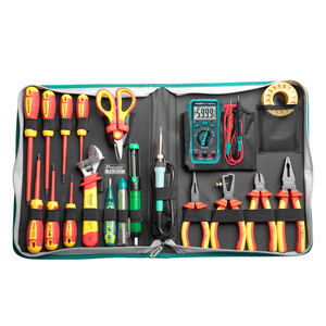 VDE 1000V Insulated Electrician Tool Kit, 19Pcs High Voltage Insulated Tools Set with Tool Bag for Electrical Work