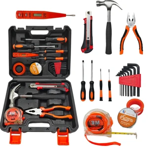 Professional Hand Tool Set Durable Mechanic Home Repair Combination Tool Box With Case Case Packaging