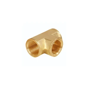 Brass Tee Elbow High Precision Pipe Fitting Durable Corrosion Resistant Connector for Plumbing and Industrial Applications