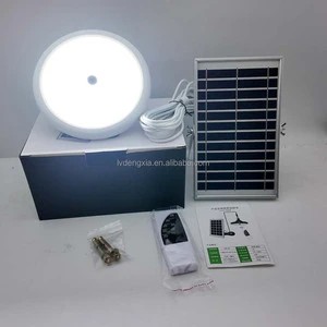 Solar Lights Indoor Outdoor 3000LM Dimmable Motion Sensor Solar Shed Light With Remote IP65 Waterproof for Barn Yard Garage