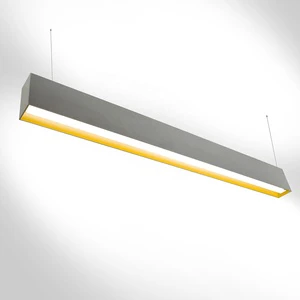 Two-tone Channel New Design Low UGR Linear Customize Direct LED Pendant Lights with Louver and Acrylic Lens