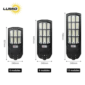Customized ABS Solar Street Light Motion Sensor IP65 Waterproof All-in-One LED 3000K-6500K Color Temp 12-16H Lighting LiFePO4