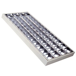 4x18w Fluorescent Lighting Fitting T8 Grille Lamp Grille Lighting,mounted Louver Light Fixture,grille Lamp