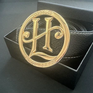 Custom Big 3D Logo Silver Metal Belt Buckle Western Style Alloy & Steel For Men's Leather Belts