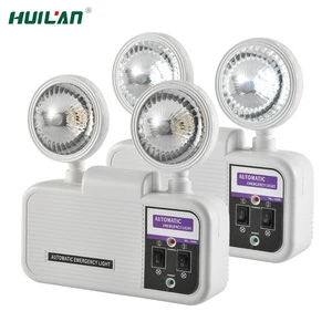 Low Power Consumption ABS Body Rotated Adjustable Cold White Corridor Garage 2*3W Dual Head LED Light Source Emergency Light