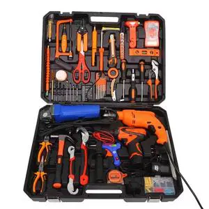 Household Hardware Tool Set Electrician Auto Repair Tool Box Multi-function Repair Combination Tool Kit Wholesale