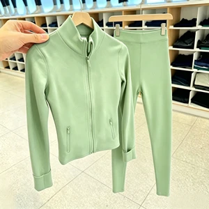 Yoga Sets Women Jacket Leggings Para Mujeres Ropa De Conjuntos Tenue De Sport Pour Femme 1:1 Chaqueta Jaqueta Per Donne