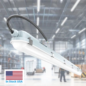 Stock in US EU LED Light Fixture 4ft 60W 3000K-6500K Wattage 5CCT Selectable IP65 LED Garage Tri-Proof Light