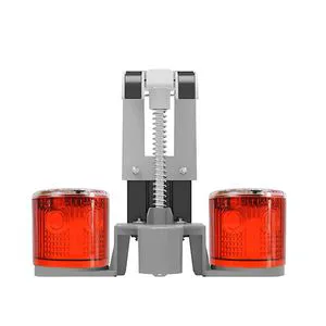 Easy Installation Solar LED Warning Flash Light IP65 Waterproof Strobe Lamp ABS Plastic High-Intensity Prismatic Warning Traffic